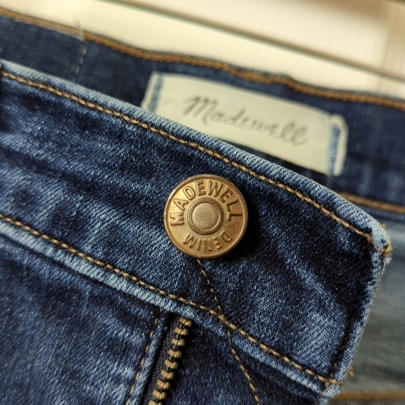 Madewell Classic 10" High Rise Dark Indigo Wash Ankle Length Skinny Jeans 25 - Picture 11 of 16